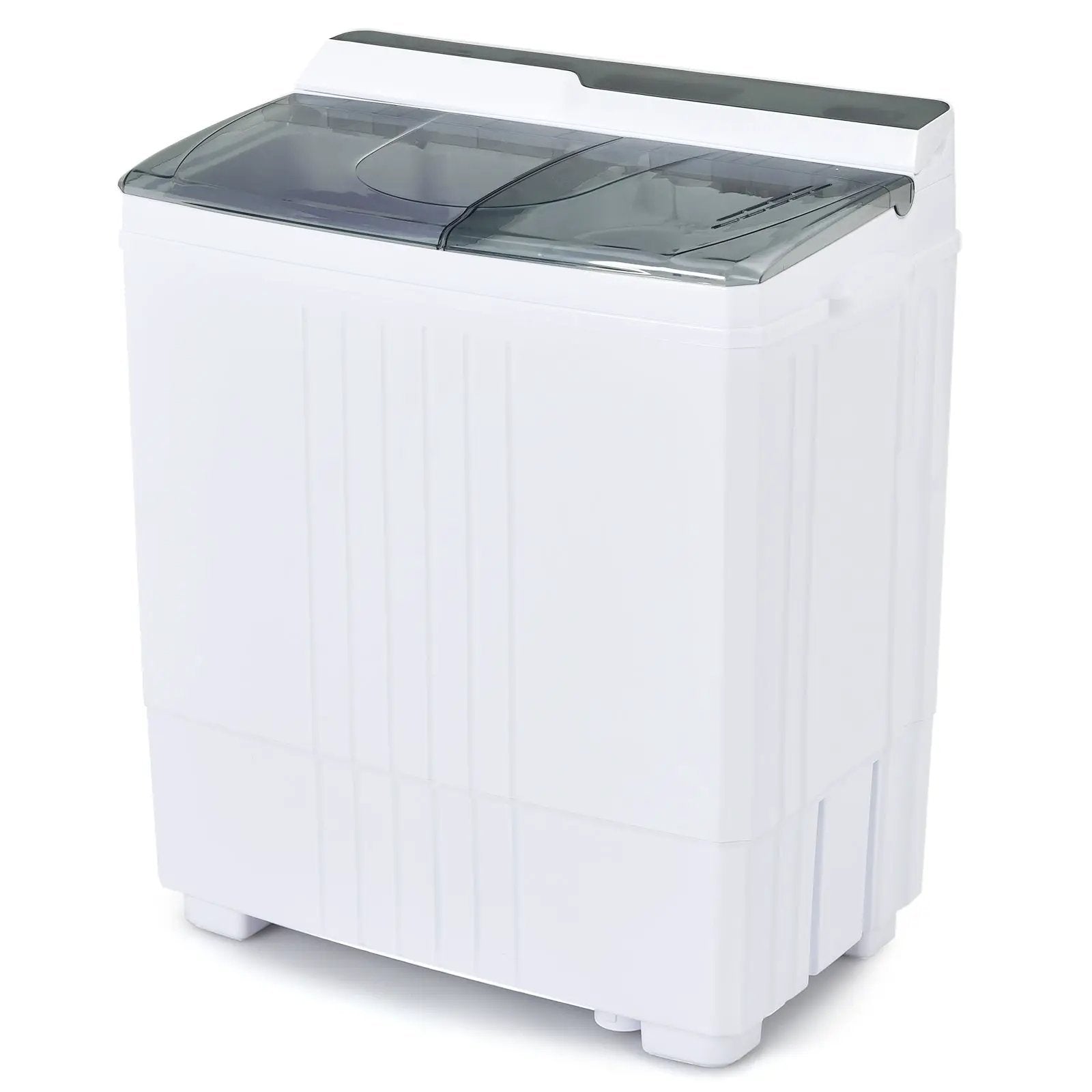 Twin Tub Portable Washing Machine with Timer Control and Drain Pump for Apartment-Gray by DirectDeals