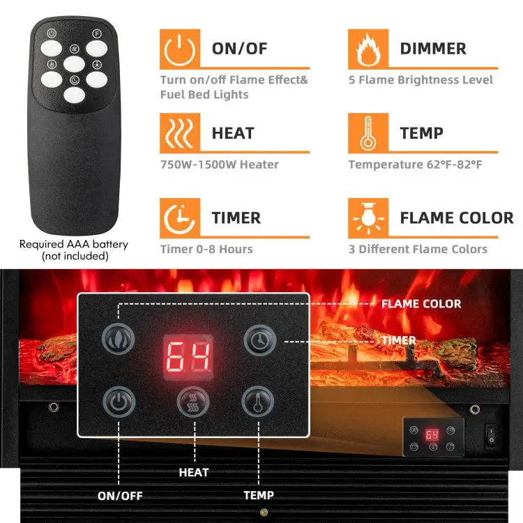 28.5" Recessed Electric Fireplace by DirectDeals