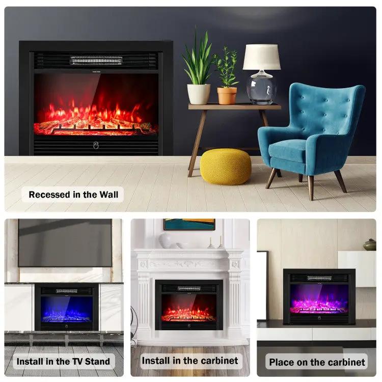 28.5" Recessed Electric Fireplace by DirectDeals