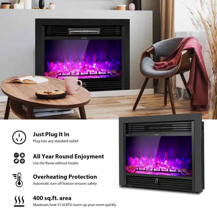 28.5" Recessed Electric Fireplace by DirectDeals