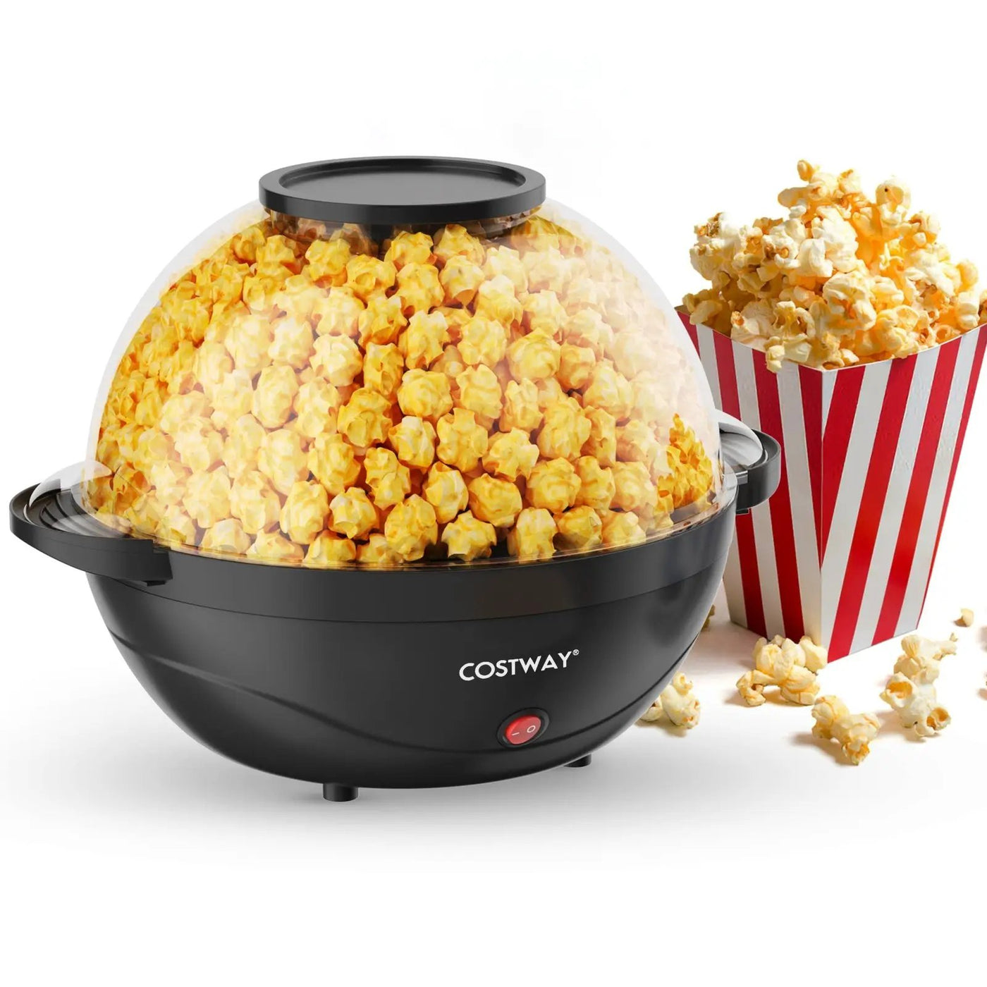 6QT Stirring Popcorn Popper Maker with Nonstick Plate by DirectDeals