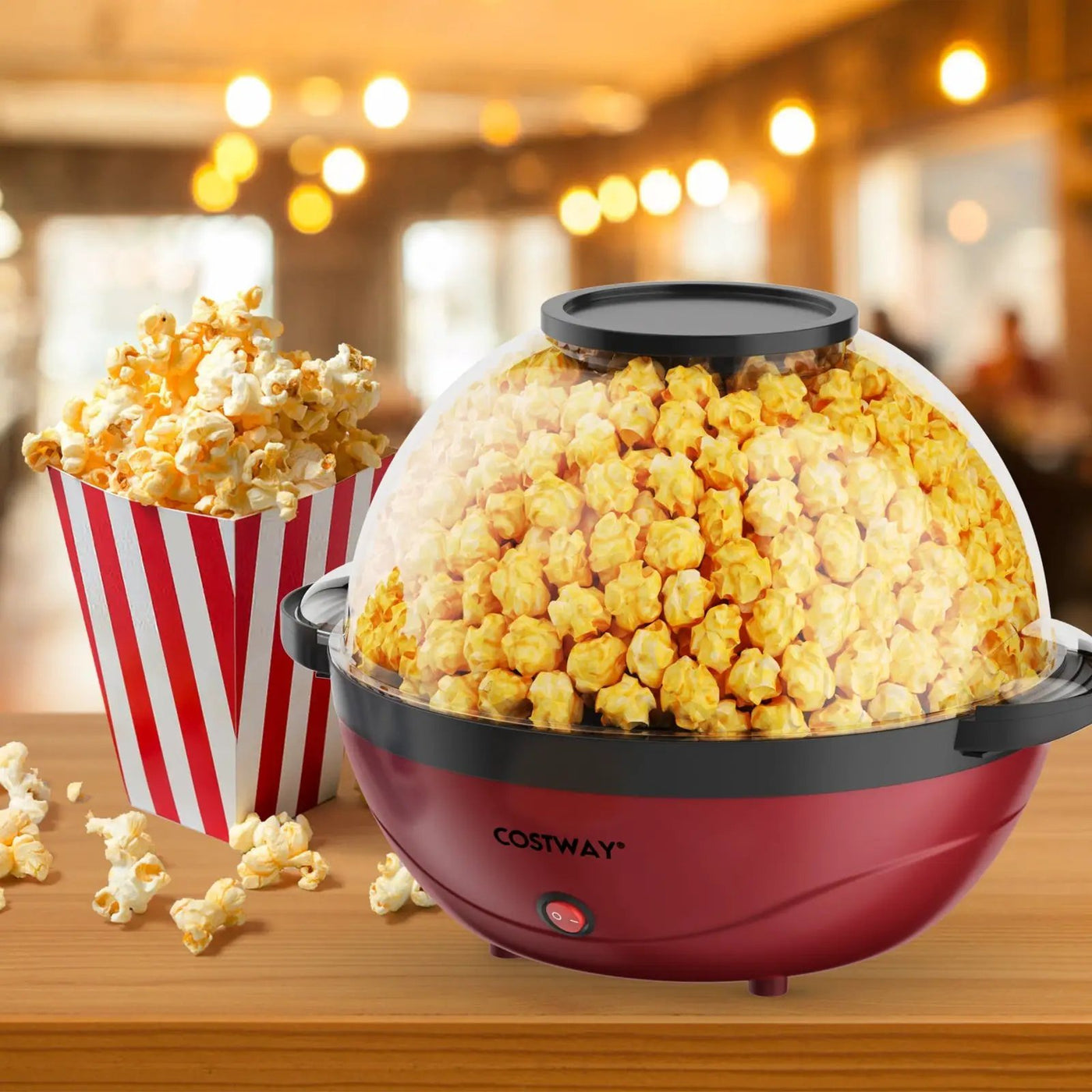 6QT Stirring Popcorn Popper Maker with Nonstick Plate by DirectDeals