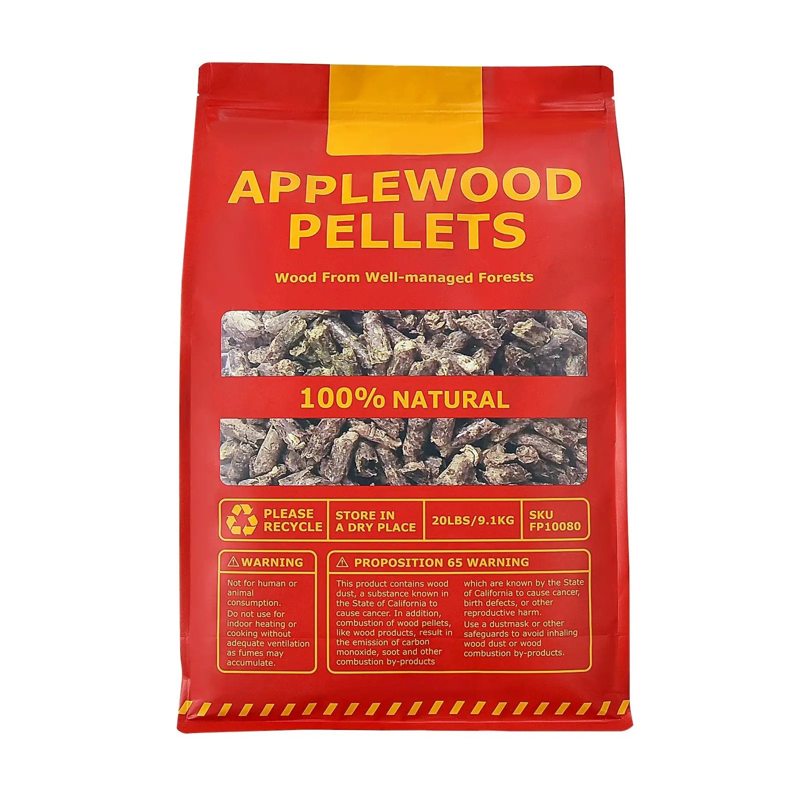 20 Pounds Apple Wood Pellets 100% All-Natural for Pellet Grills by DirectDeals