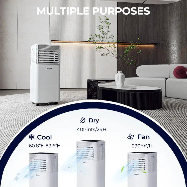 8000 BTU 3-in-1 Air Cooler with Dehumidifier and Fan Mode by DirectDeals