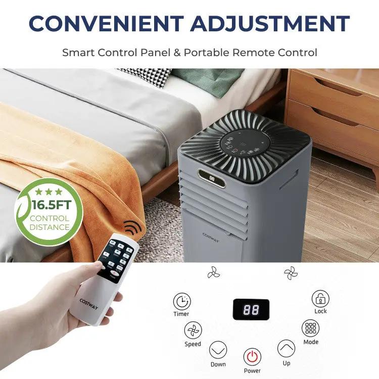 10000 BTU 4-in-1 Portable Air Conditioner with Dehumidifier and Fan Mode by DirectDeals