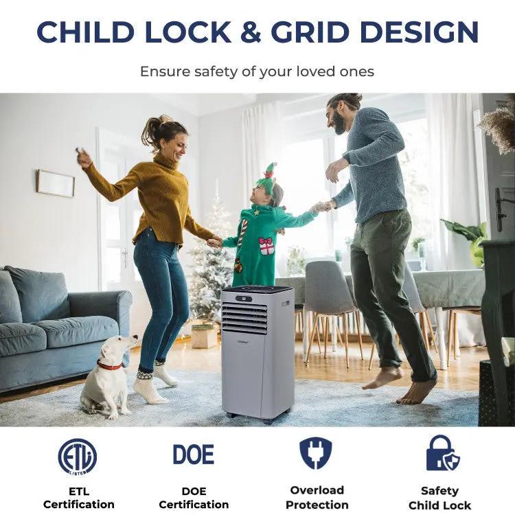 10000 BTU 4-in-1 Portable Air Conditioner with Dehumidifier and Fan Mode by DirectDeals
