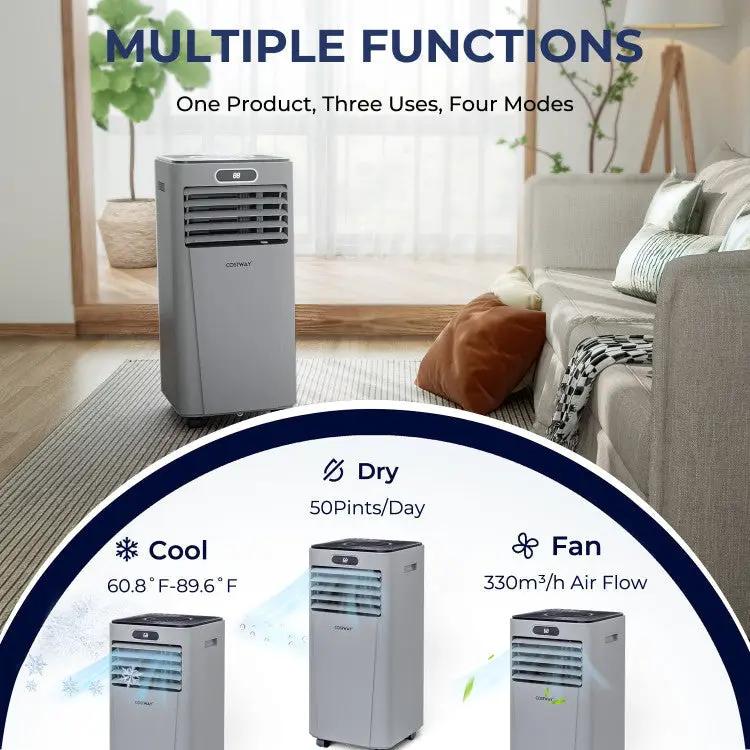 10000 BTU 4-in-1 Portable Air Conditioner with Dehumidifier and Fan Mode by DirectDeals