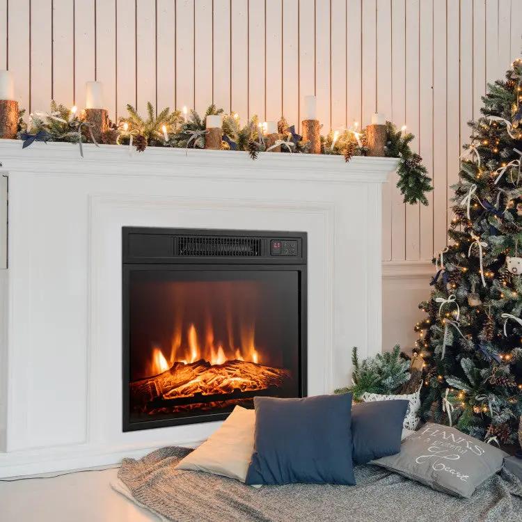 18/23 Inch Electric Fireplace Inserted with Adjustable LED Flame-23 inches by DirectDeals