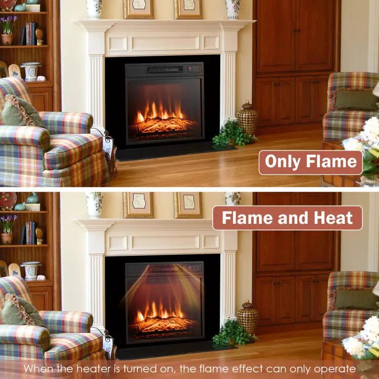 18/23 Inch Electric Fireplace Inserted with Adjustable LED Flame-23 inches by DirectDeals