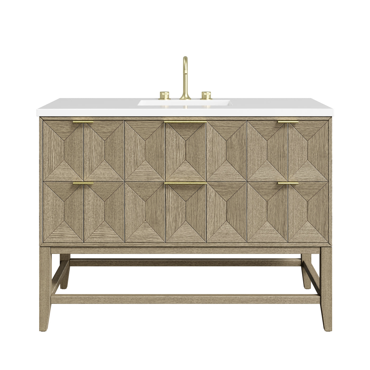 James Martin Emmeline 48" Single Bathroom Vanity, Pebble Oak by James Martin