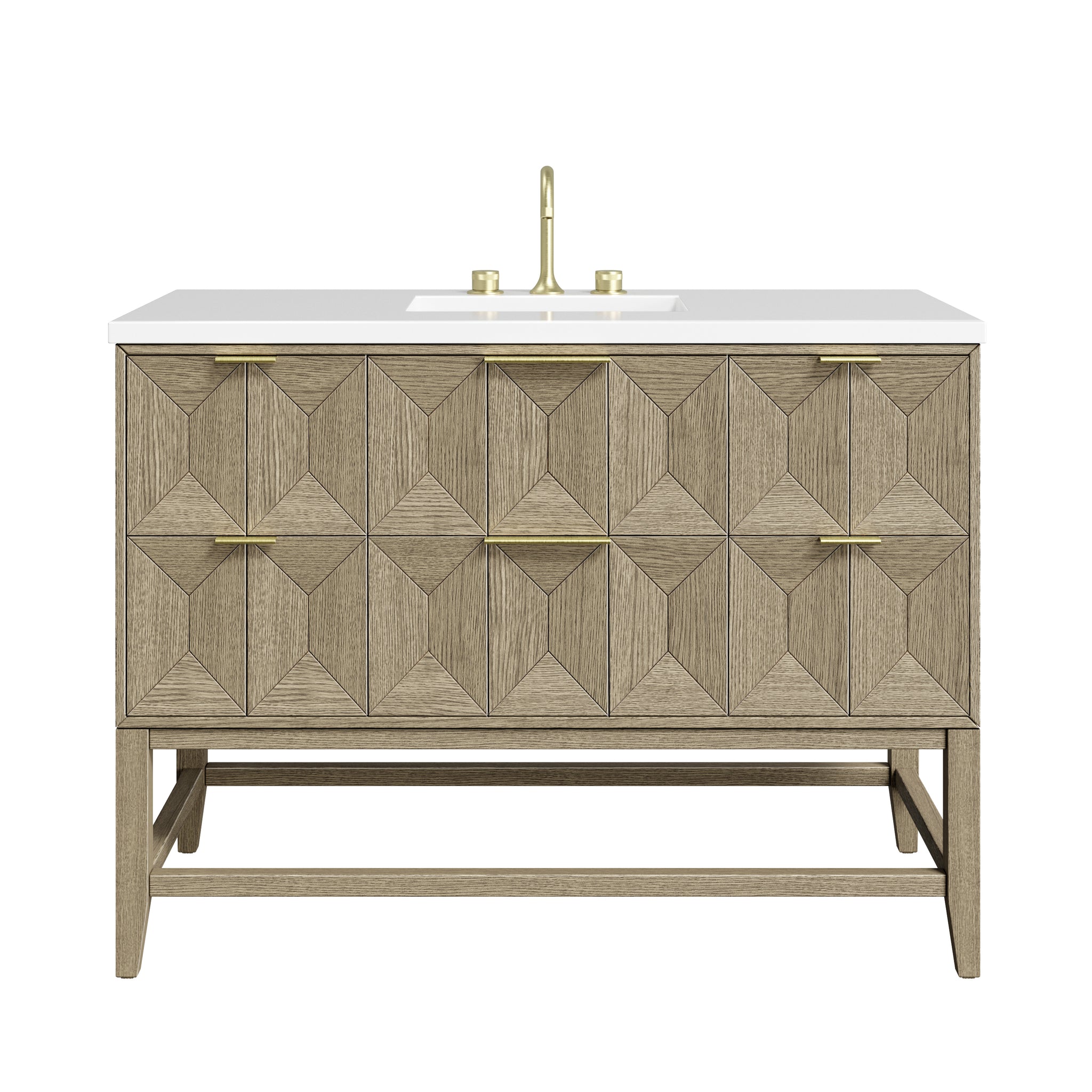 James Martin Emmeline 48" Single Bathroom Vanity, Pebble Oak by James Martin