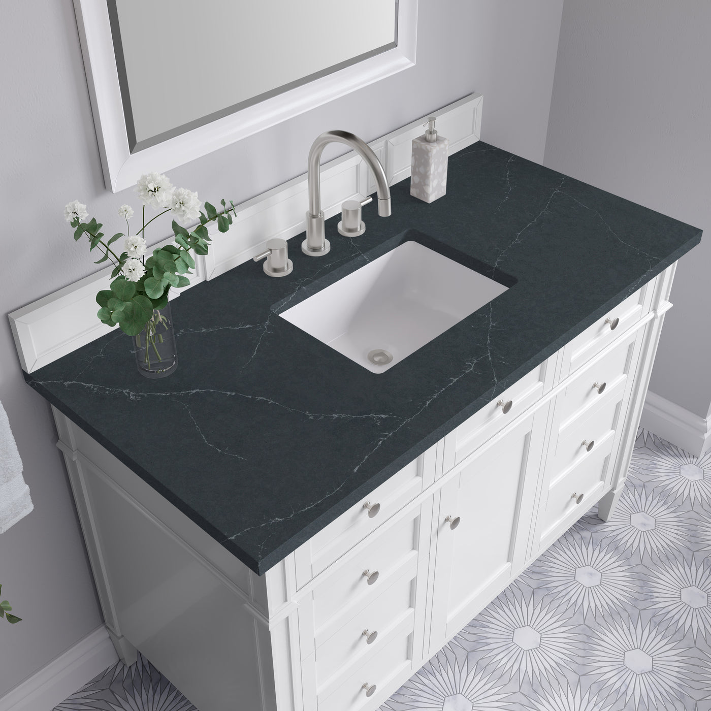 James Martin Brittany 48" Single Bathroom Vanity, Bright White by James Martin