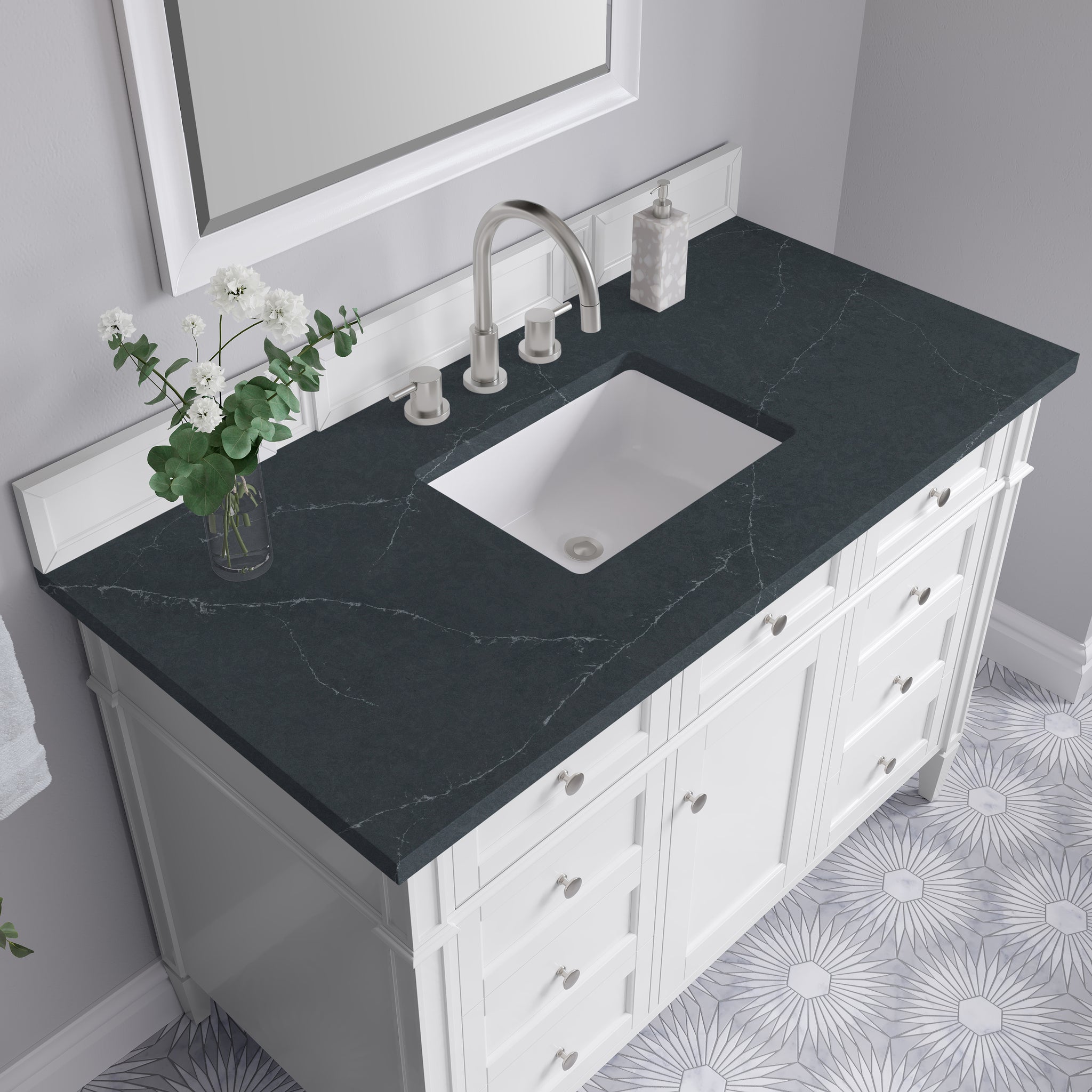 James Martin Brittany 48" Single Bathroom Vanity, Bright White by James Martin
