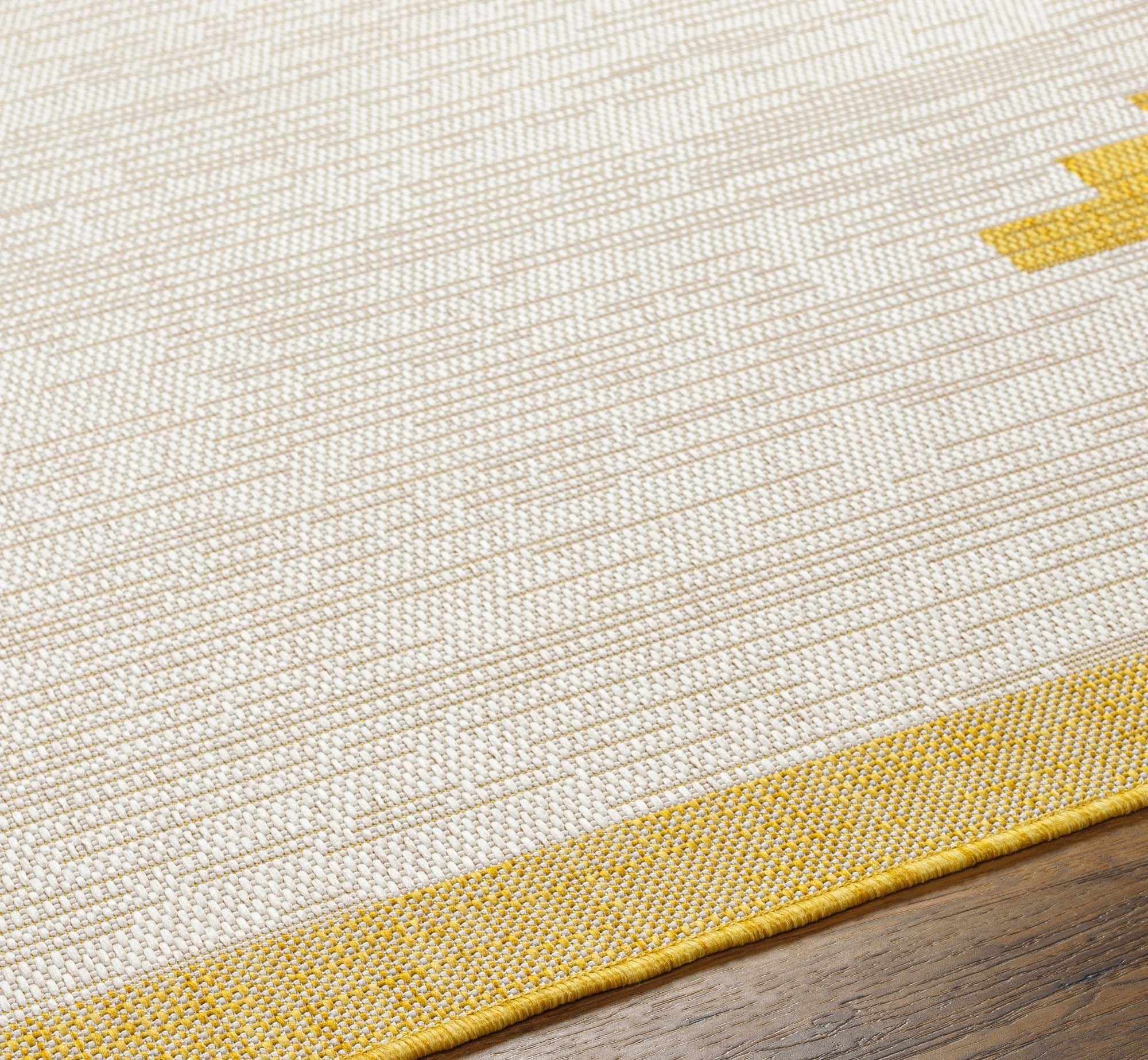 Djugun Yellow Outdoor Rug - Clearance by Boutique Rugs