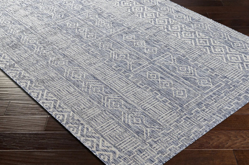 Epson Blue Indoor & Outdoor Rug - Clearance by Boutique Rugs