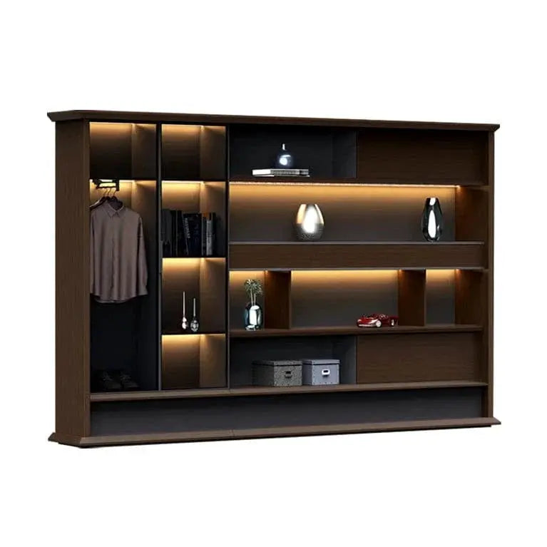 Altus · Office Library Wall Shelves w/ Integrated Lighting by Arc Grove