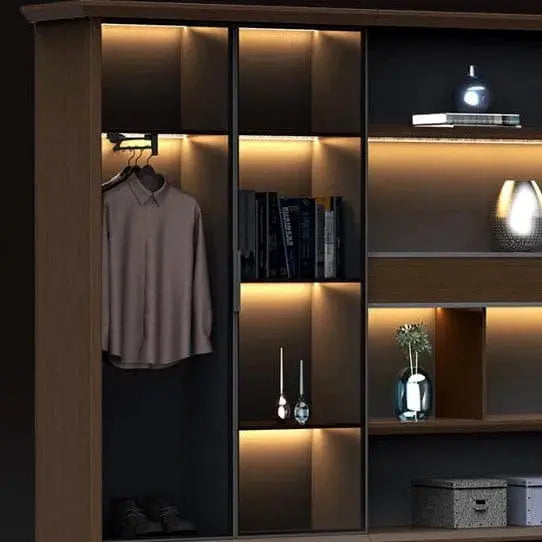 Altus · Office Library Wall Shelves w/ Integrated Lighting by Arc Grove