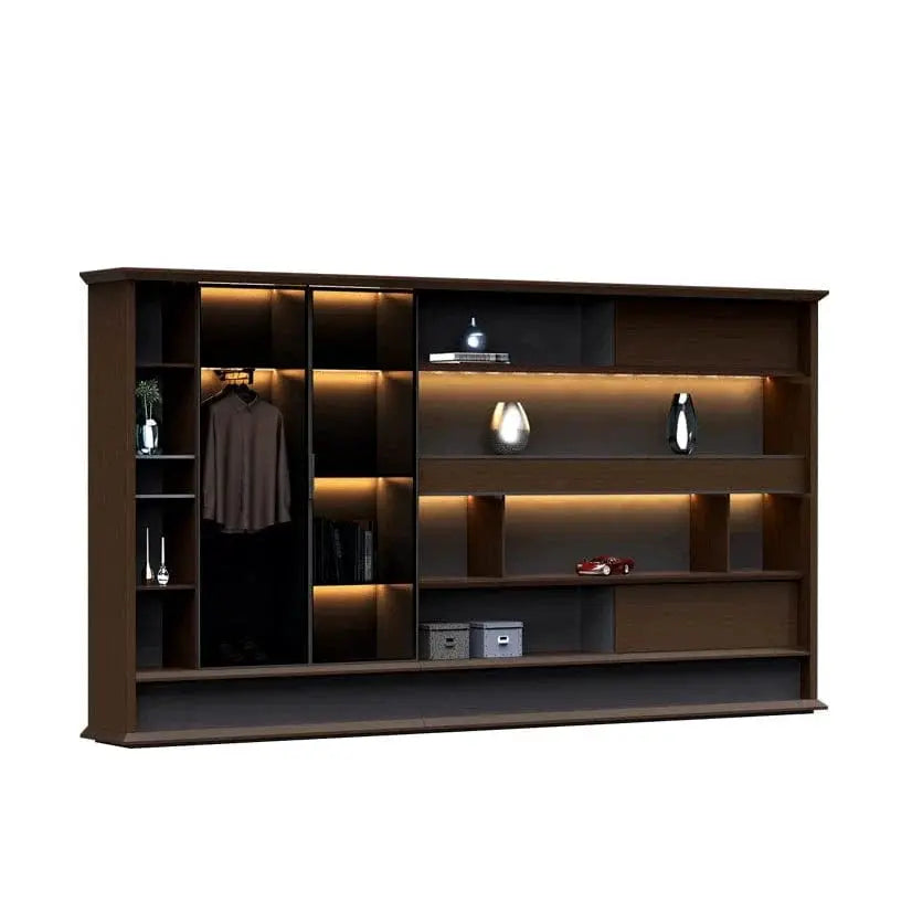 Altus · Office Library Wall Shelves w/ Integrated Lighting by Arc Grove