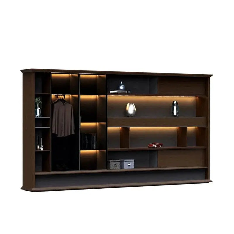 Altus · Office Library Wall Shelves w/ Integrated Lighting by Arc Grove