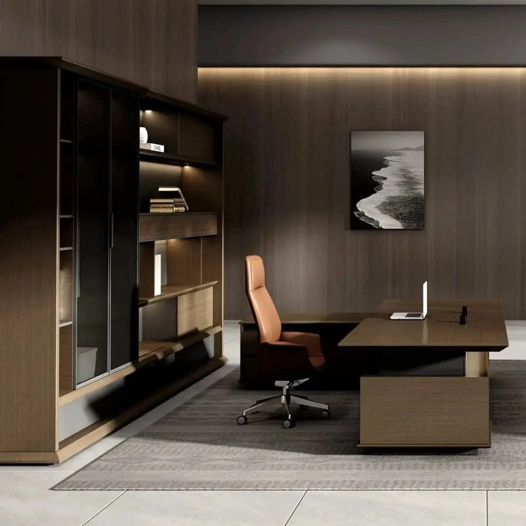 Altus · Office Library Wall Shelves w/ Integrated Lighting by Arc Grove