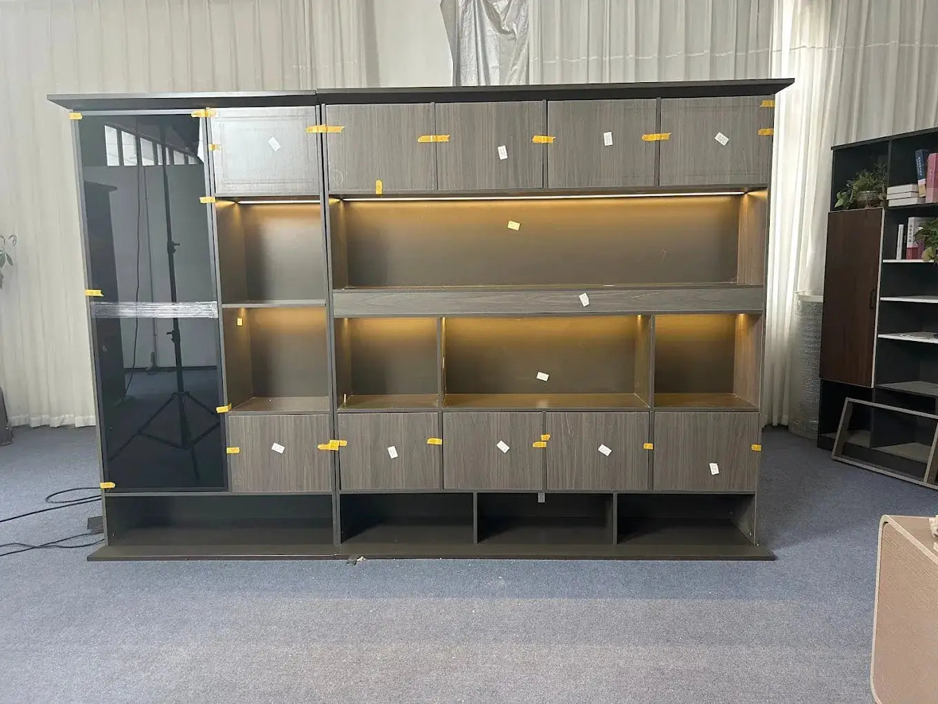 Altus · Office Library Wall Shelves w/ Integrated Lighting by Arc Grove
