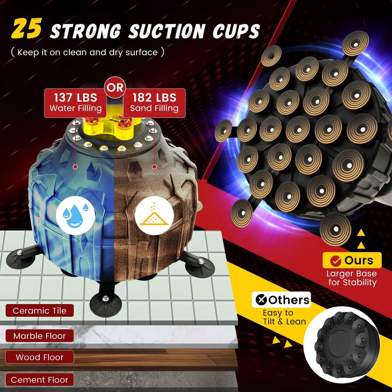 Freestanding Punching Bag 71 Inch Boxing Bag with 25 Suction Cups Gloves and Filling Base by DirectDeals
