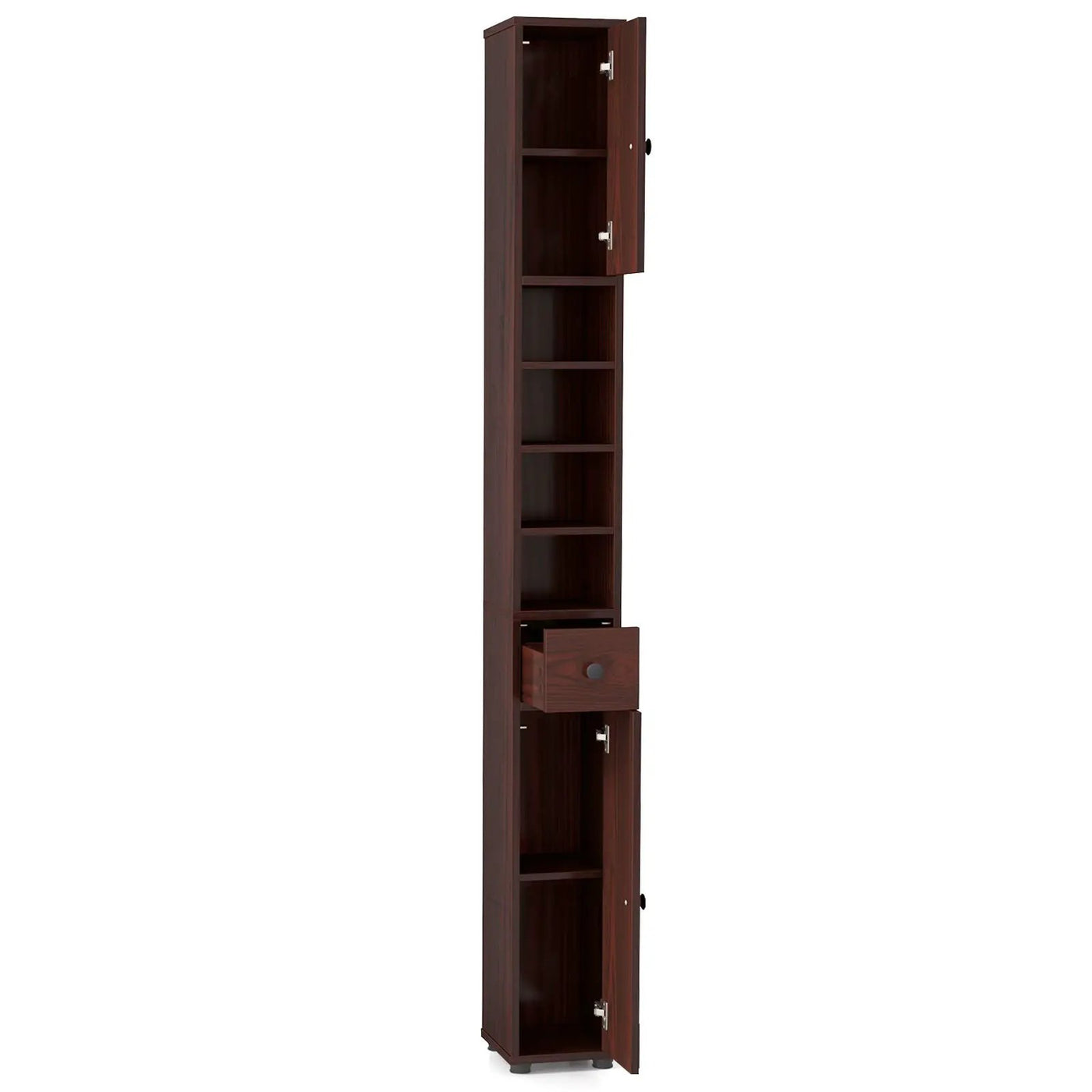 Freestanding Slim Bathroom Cabinet with Drawer and Adjustable Shelves by DirectDeals