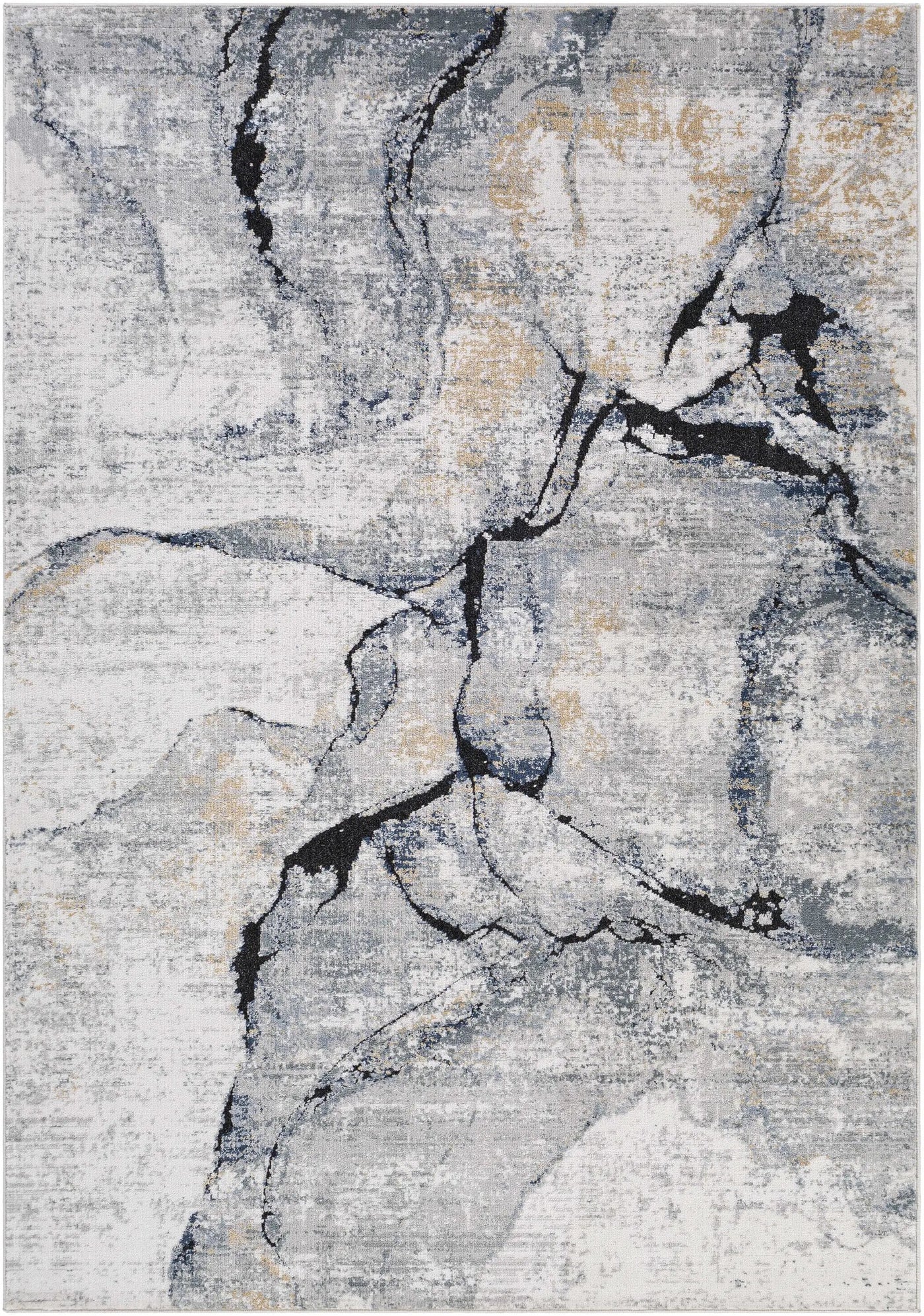 Fremantle Gray Marble Rug by Boutique Rugs