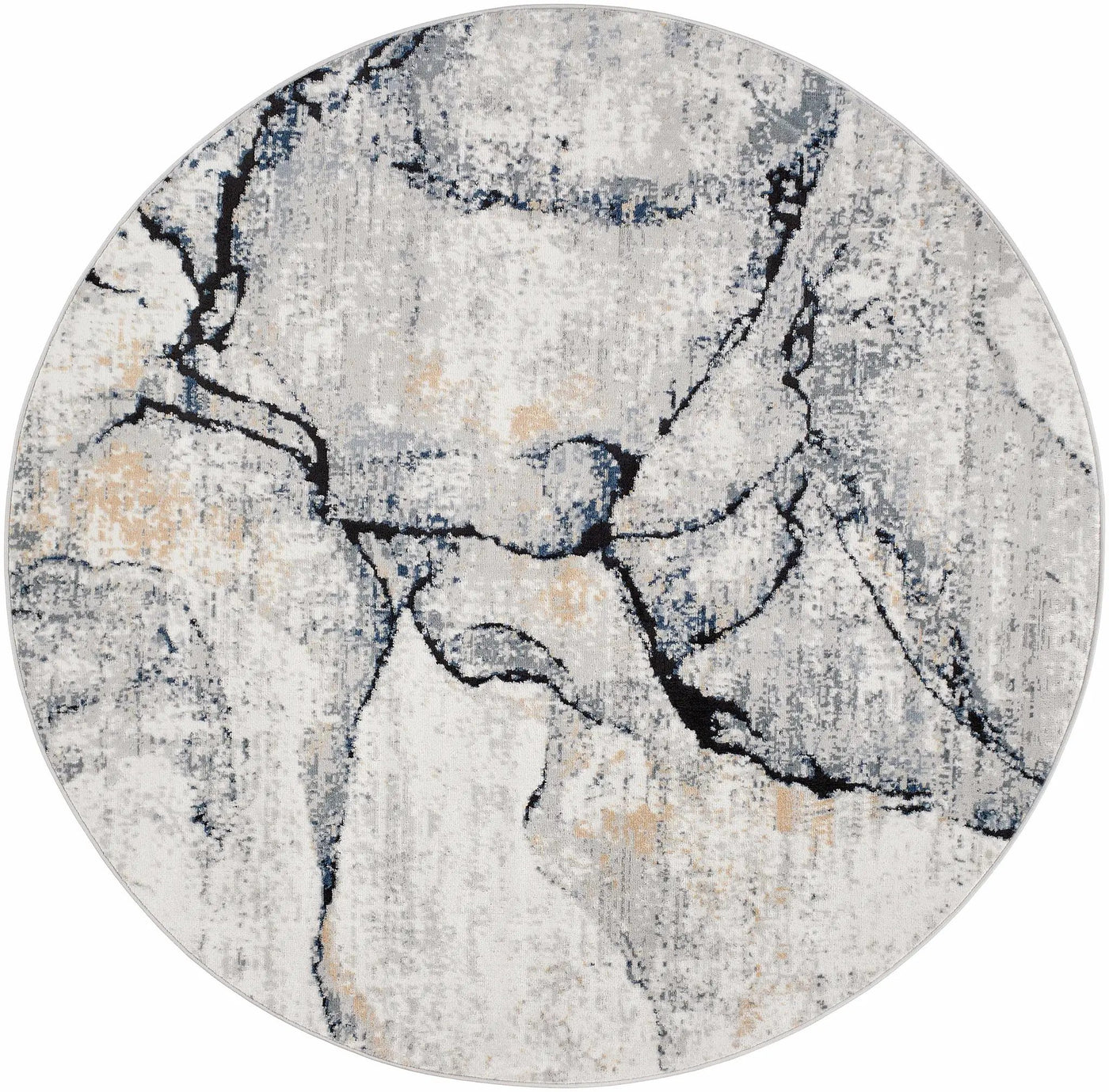 Fremantle Gray Marble Rug by Boutique Rugs