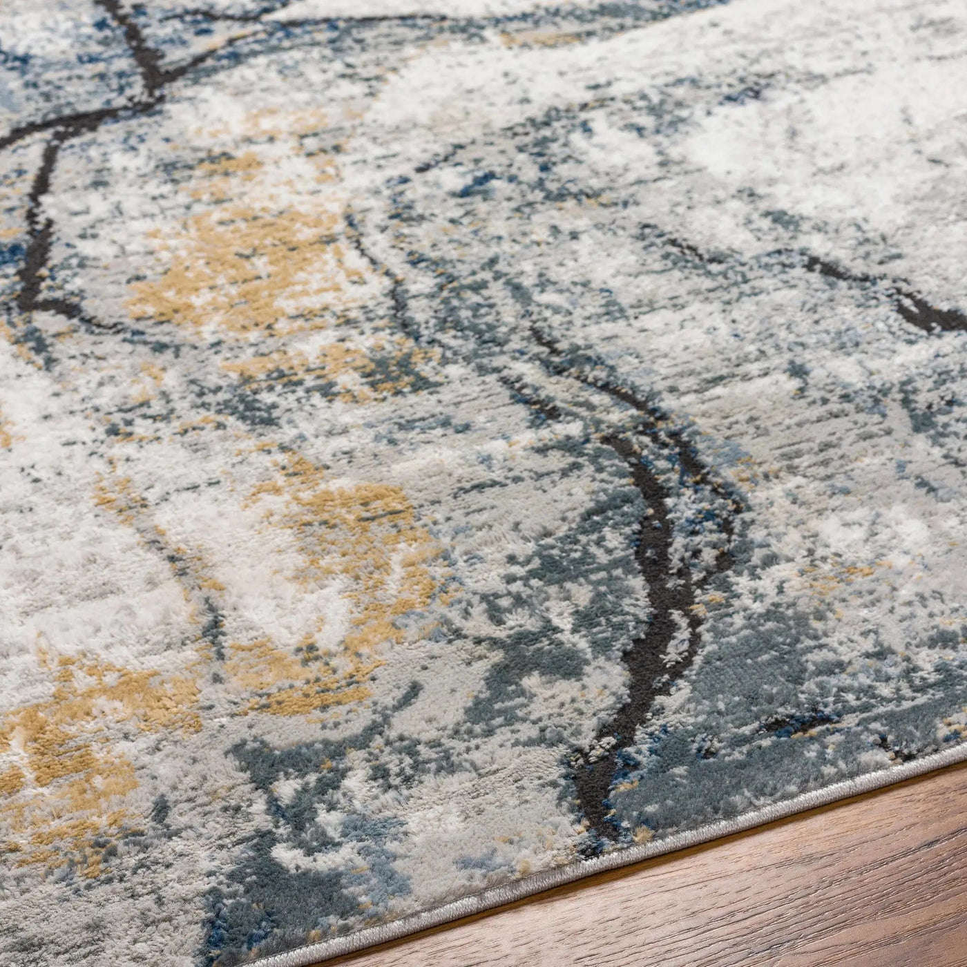 Fremantle Gray Marble Rug by Boutique Rugs