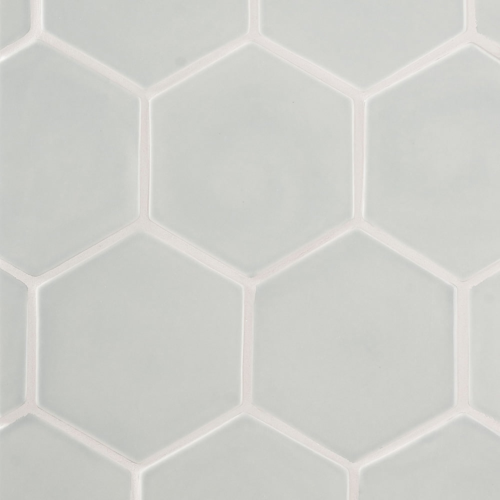 Pebble Glossy Hexagon 5 Ceramic Tiles 5 Ceramic Glossy 6x6 Tiles — 2
