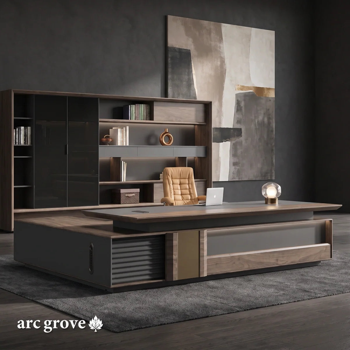 Frisco · Modern L-Shaped Executive Desk, photo 3 of 21