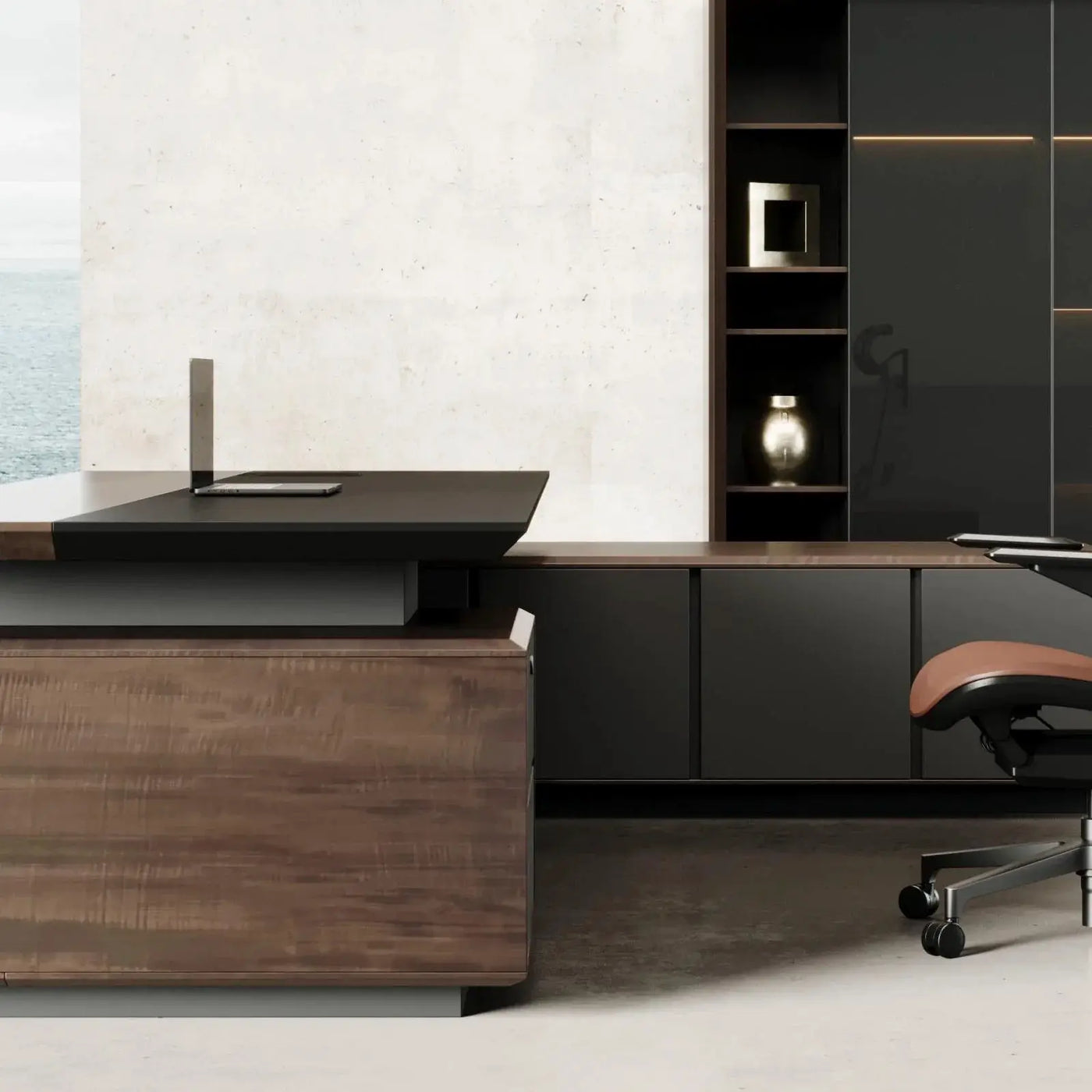 Frisco · Modern L-Shaped Executive Desk by Arc Grove