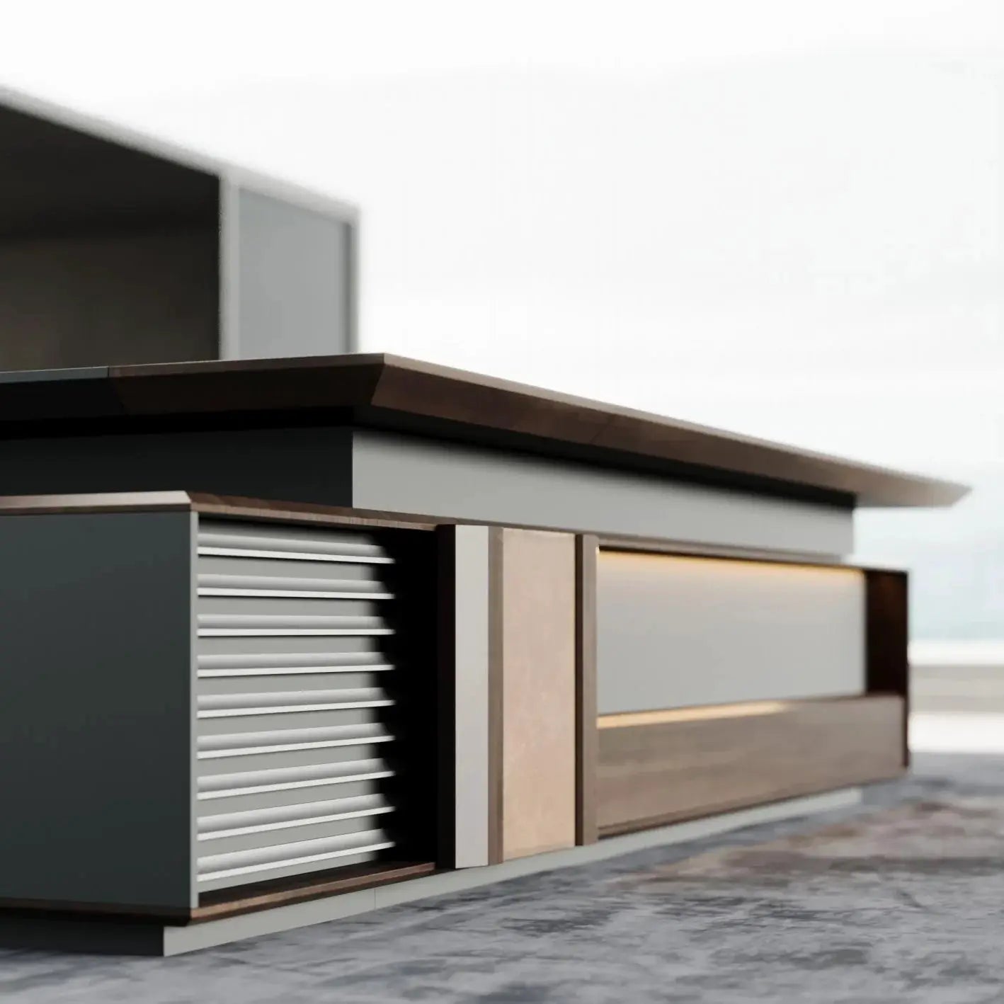 Frisco · Modern L-Shaped Executive Desk by Arc Grove