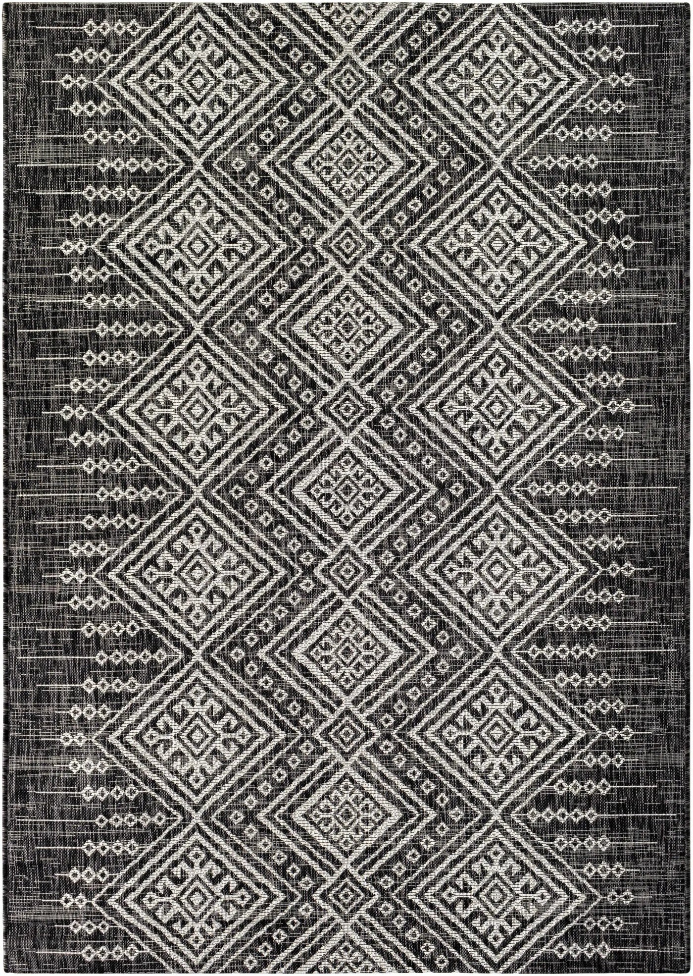 Frankville Black&White All Over Performance Outdoor Rug by Boutique Rugs