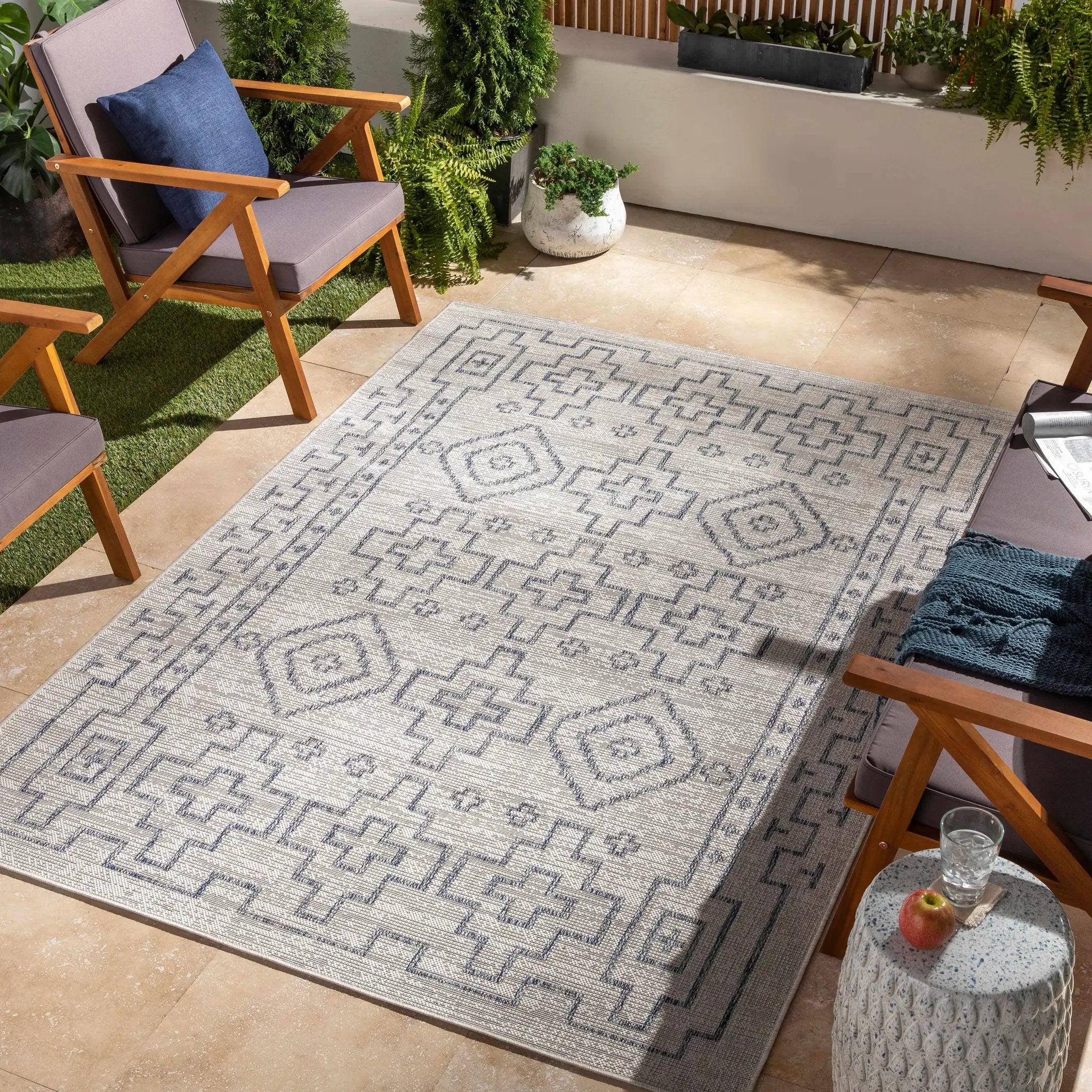 Fernway Indoor & Outdoor Rug - Clearance by Boutique Rugs