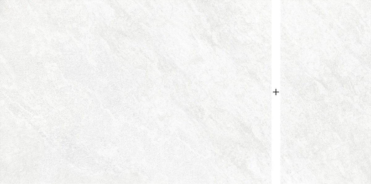 Frontier20 Arctic White Mix + Quartz Look Porcelain Pavers 24x48 by landmarkceramics