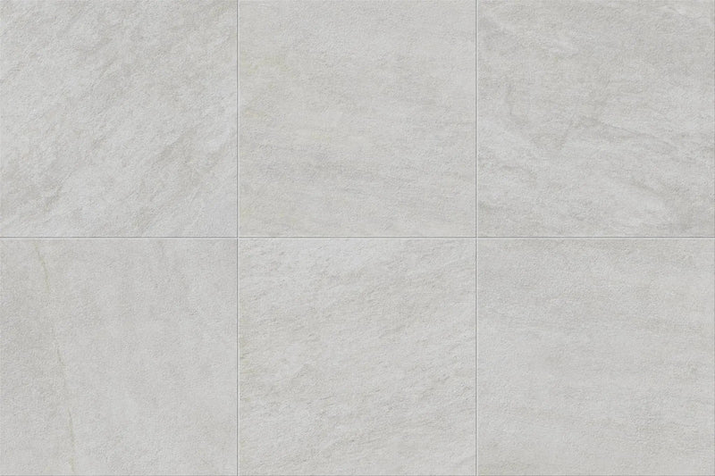Frontier20 Arctic White L Shape Mitered Edge Corner Right Quartz Look Porcelain Moldings 12x24 by landmarkceramics