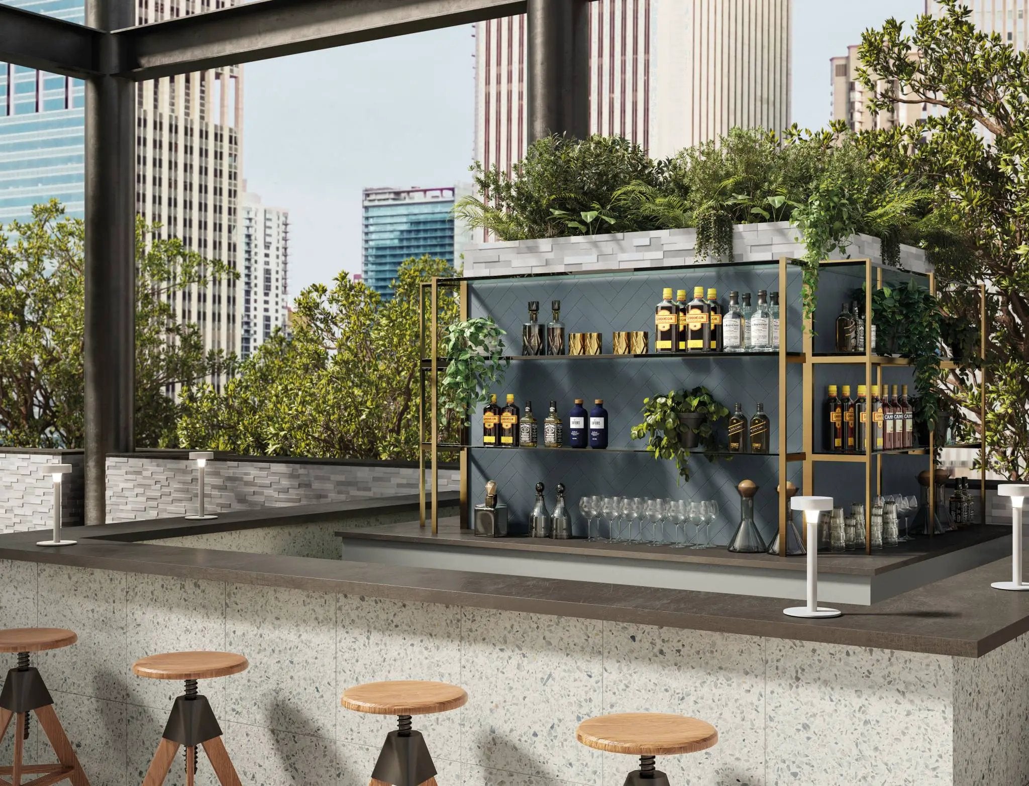 Frontier20 Diamond White Terrazzo Look Porcelain Pavers 24x24 by landmarkceramics