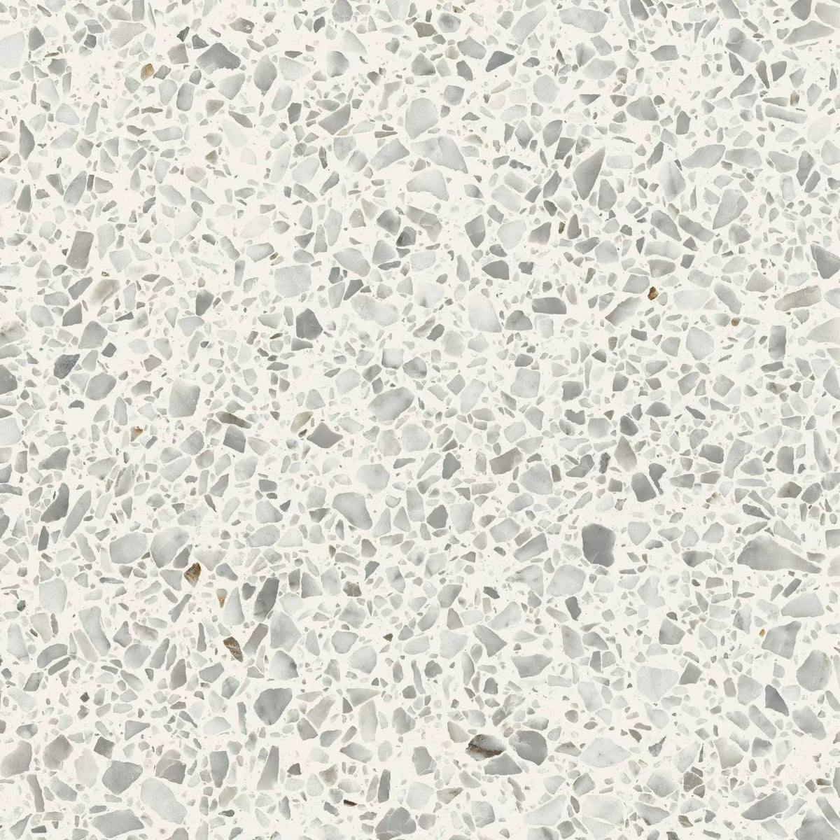 Frontier20 Diamond White L Shape Corner Closure Right Terrazzo Look Porcelain Moldings 12x24 by landmarkceramics