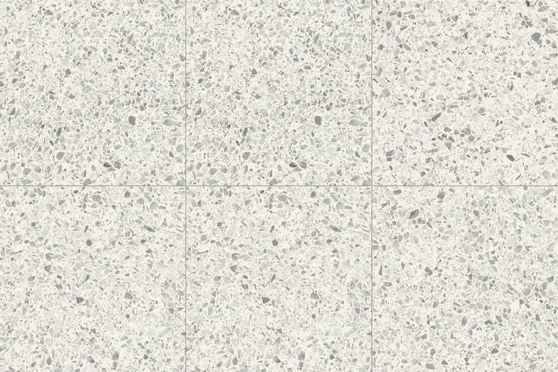 Frontier20 Diamond White Terrazzo Look Porcelain Pavers 24x24 by landmarkceramics