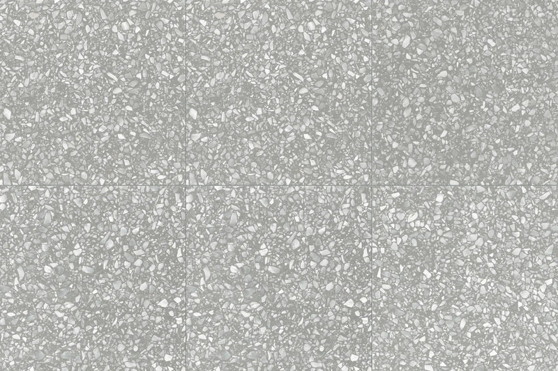 Frontier20 Fashion Grey Coping & Stair Tread Corner Right Bullnose Terrazzo Look Porcelain Moldings 12x24 by landmarkceramics