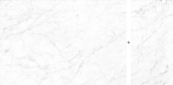 Frontier20 Michelangelo Extra White Mix + Marble Look Porcelain Pavers 24x48