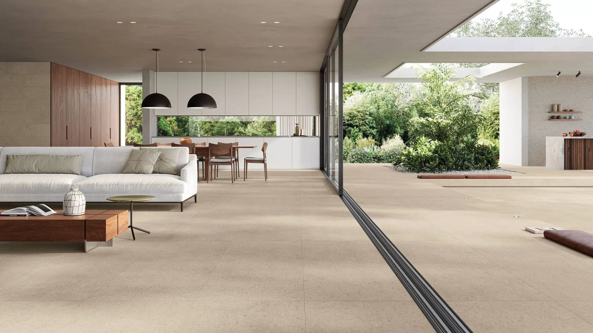 Frontier20 Sand Limestone Look Porcelain Pavers 12x24 by landmarkceramics