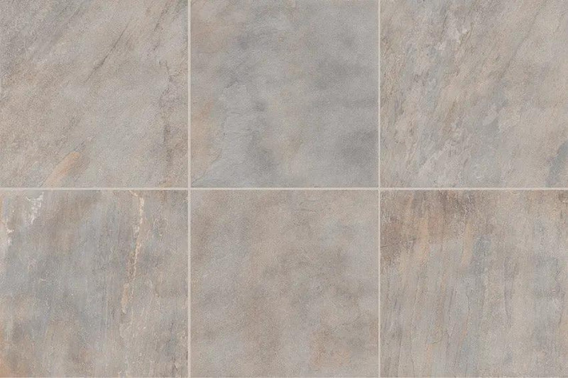 Frontier20 Silver Quartz Linear Cover Drain Set Look Porcelain Moldings 24x24 by landmarkceramics