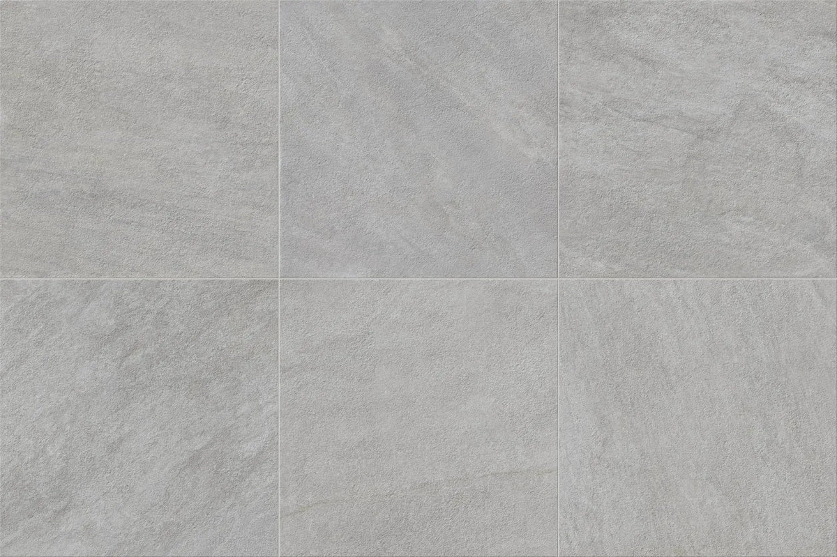 Frontier20 Star Grey Grip Stair Tread Bullnose Quartz Look Porcelain Moldings 12x24 by landmarkceramics