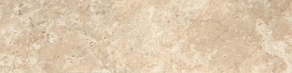 Frontier20 Travertine Cross Cut Cream Coping & Stair Tread Corner Right Look Porcelain Moldings 12x48 by landmarkceramics