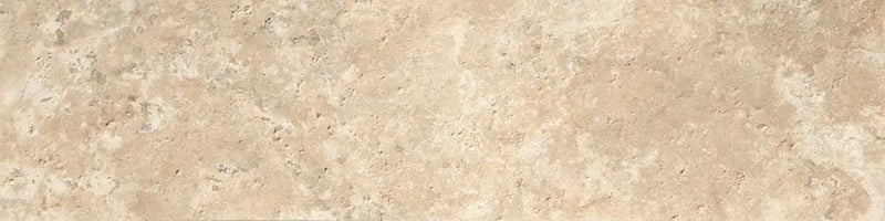 Frontier20 Travertine Cross Cut Cream Coping & Stair Tread Corner Right Look Porcelain Moldings 12x48 by landmarkceramics