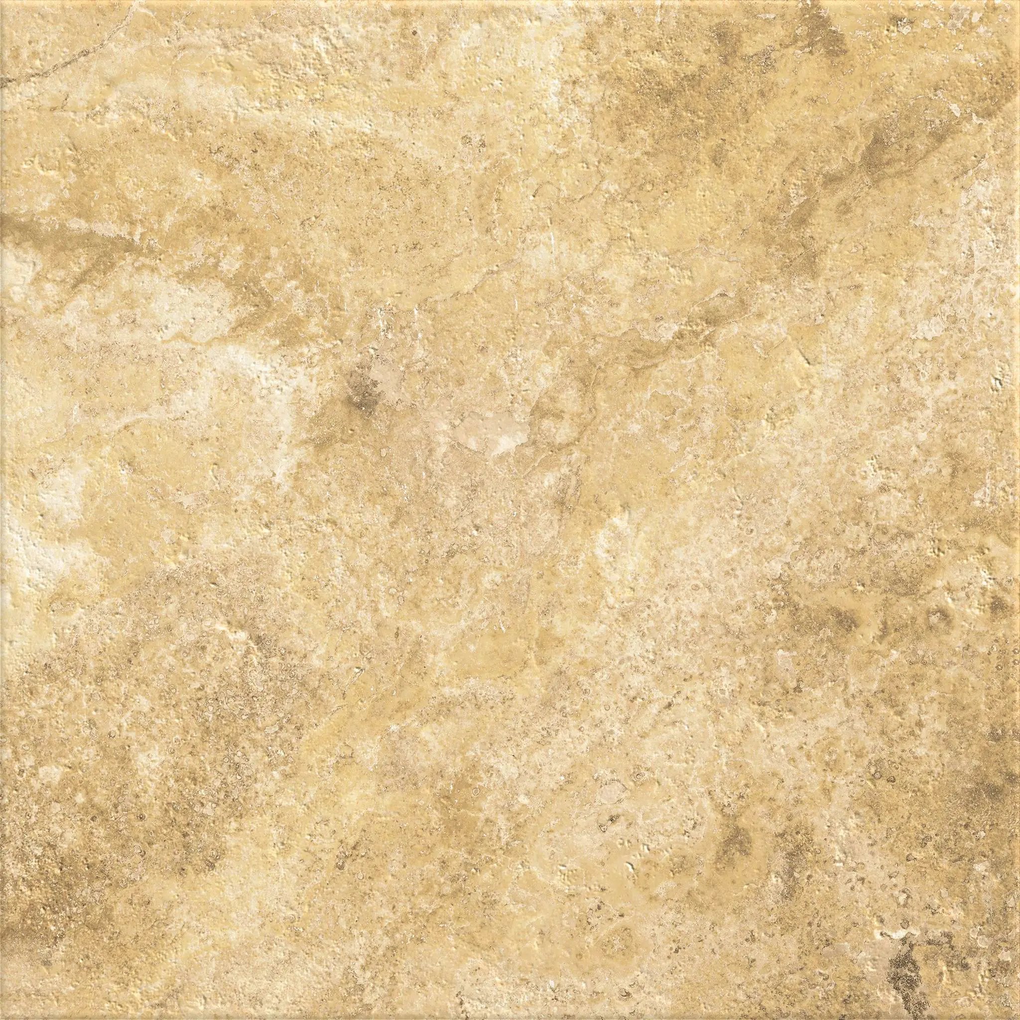 Frontier20 Travertine Select Cross Cut Scabas Look Porcelain Pavers 12x12 by landmarkceramics