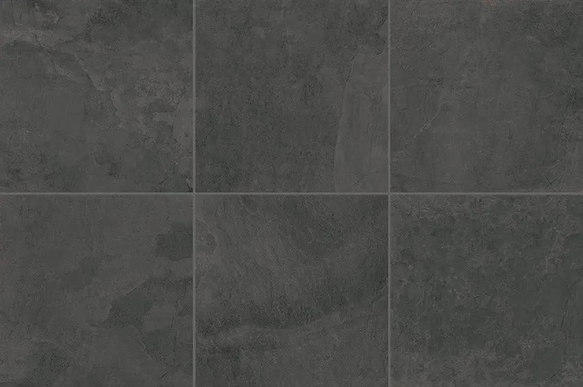 Frontier20 Vintage Slab L Shape Mitered Edge Slate Look Porcelain Moldings 12x24 by landmarkceramics